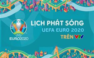 Lịch phát sóng dự kiến UEFA EURO 2020 trên các kênh sóng của VTV