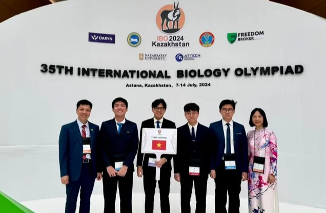 Việt Nam lọt top 3 Olympic Sinh học quốc tế 2024 với 3 HCV, 1 HCB