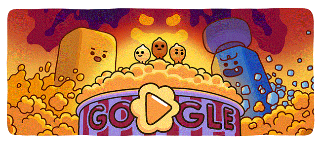 Google tôn vinh bỏng ngô bằng doodle đặc biệt