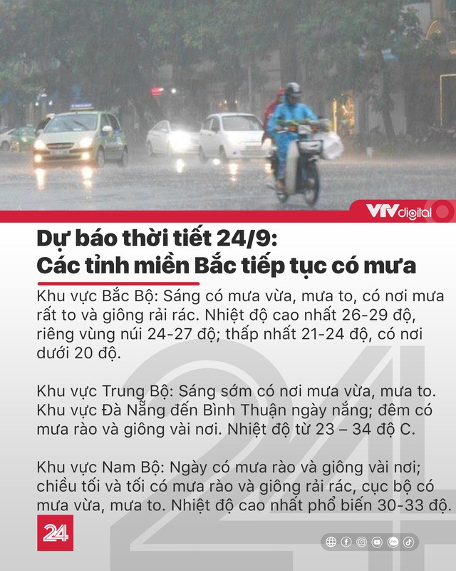 Tin nóng đầu ngày 24/9: Sẽ còn xuất hiện 5-7 cơn bão trên biển Đông - Ảnh 2.