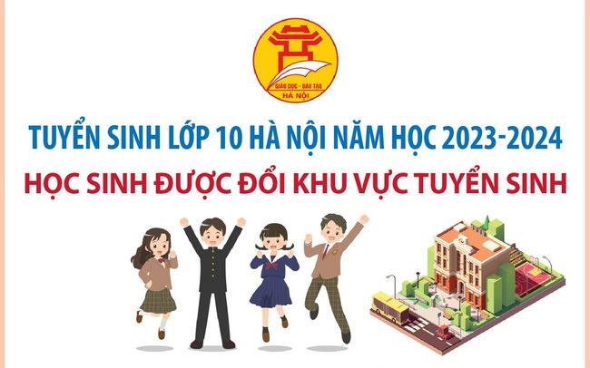 Tuyển sinh lớp 10 THPT Hà Nội 2023: Học sinh được đổi khu vực tuyển sinh